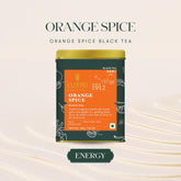 Luxmi Estates Orange Spice Black Tea - 100gm Tin Caddy, 3.5 Ounce, 50 Cups | USDA Certified Organic Tea - Medium Caffeine Black Tea | Rich In Antioxidants, Additives Free